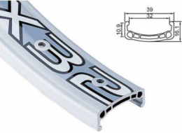 ALEXRIMS Extreme DX32 ráfek CNC s bočním krytem 24x48 bílý (ALX-DX32484BL)