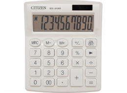 Citizen calculator Citizen calculator SDC810NRWHE, bílá, stolní, 10 míst, duální napájení