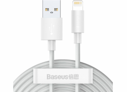 Baseus BASEUS WISDOM 2-PACK LIGHTNING 150CM/2,4A BÍLÝ USB kabel