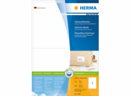 Herma Premium Labels 4249, A4, adresa, bílá, 199,6 x 143,5 mm, matný papír, 200 ks, zaoblené rohy (4249)