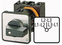 Voltmetrový spínač Eaton L1-L2/L2-L3/L1-L3 3P 20A, vestavěný T0-2-15922/E (053099)