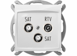 Elektro-Plast Carla R-TV anténní zásuvka - 2xSAT finální bílá (1760-10)