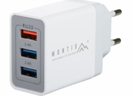 Nabíječka MONTIS Síťová nabíječka 1xUSB 3.0 QC+ 2xUSB 2.4A MT009 Montis