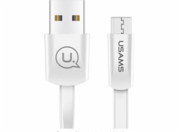 Usams USAMS USB kabel U2 microUSB plochý kabel 1,2 m bílý/bílý SJ201MIC02 (US-SJ201)