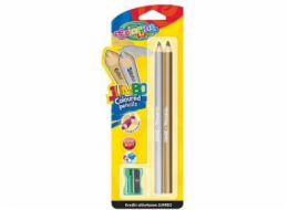 Pastelky Colorino Pencil 2 barevné kulaté Jumbo s ořezávátkem