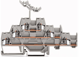 Wago 3patrová svorkovnice 2,5 mm2 L/L/L šedá (280-550)