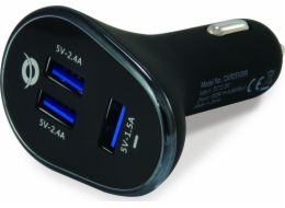 Concepttronic CONCEPTRONIC 3-portová USB nabíječka do auta, 31,5W