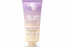 Fluff Super Food Sleeping Overnight Body Mask vyživující a regenerační tělová maska Levandule a růže 150 ml