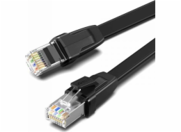 Ugreen UGREEN NW134 Plochý síťový kabel s kovovými zástrčkami, Ethernet RJ45, Cat.8, U/FTP, 5m (černý)