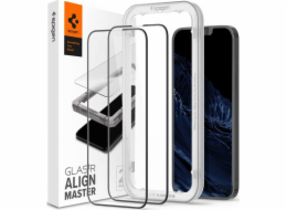 Spigen TEPLENÉ SKLO SPIGEN ALM GLASS FC 2 BALENÍ IPHONE 13 PRO MAX ČERNÉ