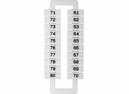 EM GROUP Označovač pro kolejové svorkovnice 2,5-70mm2 /61-80/ bílý 20 ks. (43192)