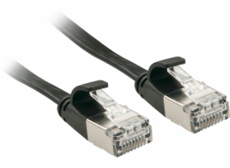 Lindy Patchcord plochý Cat.6A, U/FTP, černý, 10m (47485)