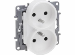 Legrand Niloe Selection Socket 2 x 2p+z pro více rámečků (se závěrkou, šroubovacími svorkami) perla 762442