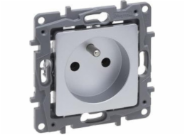 Legrand Niloe Selection Socket 2p+s 16A 250V (bez závěrky, šroubovací svorky) hliník 762140