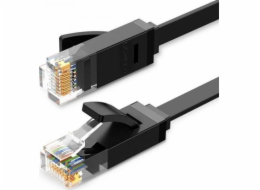 Ugreen UGREEN Ethernet RJ45 plochý síťový kabel, Cat.6, UTP, 2m (černý)