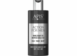 APIS APIS_Action For Men 3v1 hydratační gel na mytí těla, obličeje a vlasů 300ml