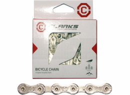 Cyklistický řetěz Clarks YBN C9 SHIMANO CAMPAGNOLO SRAM (9 rychlostí, CP 1/2x11/128, 116 článků, 6,4 mm, spona na řetěz) Stříbrný standard