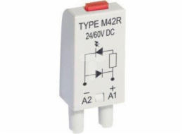 Dioda signalizačního modulu Relpol LD: LED červená + D 24-60V DC M42R šedá (854844)