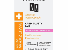 AA AA_Sensitive Skin Zklidňující podráždění Oily Cream 24H pro suchou a normální pleť 50 ml