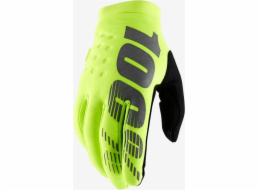 100% rukavice 100% BRISKER Youth Glove fluo žlutá vel. XL (délka ruky 171-181 mm) (DWZ)