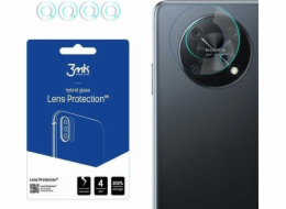 Hybridní sklo pro objektiv fotoaparátu 3MK Ochrana objektivu Huawei Nova Y90 [4 PACK]