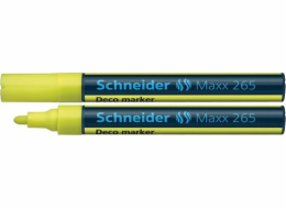 Schneider SCHNEIDER Maxx 265 Deco křídový popisovač, kulatý, 2-3mm, přívěsek, žlutý