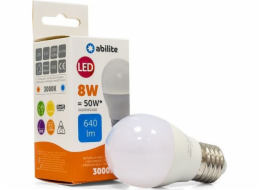 Abilite LED ŽÁROVKA ABILITE MILKY BALL WARM E27 8W/230V 640LM G45