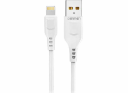 Denmen USB-A – Lightning kabel 1 m bílý (29347)