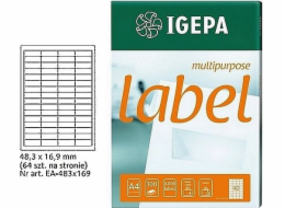 Mondi LABELS A4 IGEPA 48,3 X 16,9 MM BÍLÁ (100)