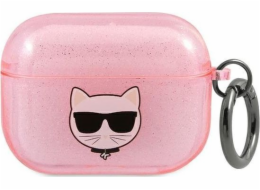 Karl Lagerfeld Case Karl Lagerfeld KLA3UCHGP kryt Apple AirPods 3 růžový/růžový Glitter Choupette