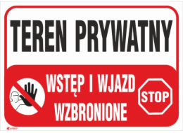 Značka ANRO Soukromá oblast Přístup a vstup zakázán 350 x 250 mm (B25/L/R)