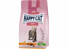 Happy Cat Junior Farm Duck, suché krmivo, pro koťata ve věku 4-12 měsíců, kachna, bez obilovin, 4 kg, pytel