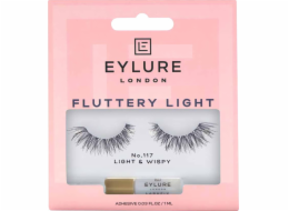 Eylure EYLURE řasy s lepidlem FLUTTERY LIGHT No.117 Light & Wispy