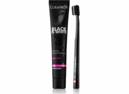 Zubní pasta Curaprox Black is White 90ml + zubní kartáček