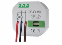 F&F Stmívač osvětlení SCO-801 bez paměti 230V AC 350W šedý SCO-801