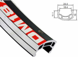 ALEXRIMS DM18 mtb ráfek 26x32 děr. boční CNC kryt černý (ALX-DM1832)