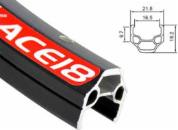 Ráfek ALEXRIMS ACE18 mtb 26x36 děr. boční CNC krytá stříbrná (ALX-ACE1836SR)