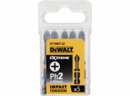 Nárazové šroubovací bity Dewalt Extreme Impact Torsion PH2x50mm 5 ks. (DT7998T)