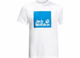 Pánské tričko Jack Wolfskin OCEAN LOGO TM white rush velikost M