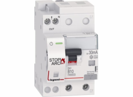 DX3 STOP ARC požární detektor jisker integrovaný s RCCB 2P 10kA B10 30mA Typ A 415956