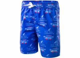 Dětské kraťasy AquaWave Surf Kids Surf Rider Print/Dazzling Blue, modré a červené, velikost 134