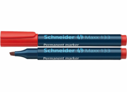 Schneider Permanentní popisovač SCHNEIDER Maxx 133, zkosený, 1-4mm, červený