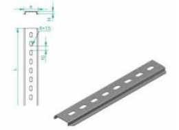 Baks TH35 SZP35H7/1 EURO nosná lišta děrovaná 1m 1,0mm (613110)