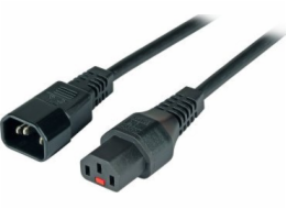 Napájecí kabel EFB EFB Kaltgeräteverl. C14 180°-C13 180°,zámek IEC,3,0m,3x1,00mm