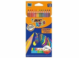 Bic Eco Evolution Stripes Pastelky 12 barev (950522)