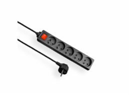 Elgotech Economic power strip 5 zásuvek 1,5 m černá (EPS-501.5W6-2)