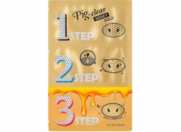 Holika Holika Pig-Clear Honey Gold, sada čistících náplastí na černé tečky, 3 ks.