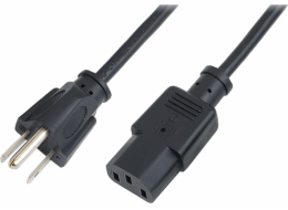 LogiLink US NEMA5-15P - IEC60320-1 C13 napájecí kabel 1,80 m černý (CP099)