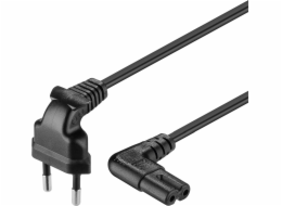 Goobay napájecí kabel Rohový EURO rádiový napájecí kabel CEE 7/16 - IEC 320 C7 0,5m (56588)