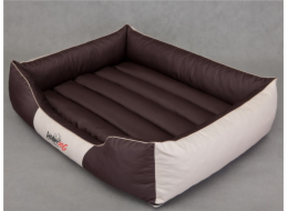 HOBBYDOG Comfort Bed - Hnědá s XL krémovou